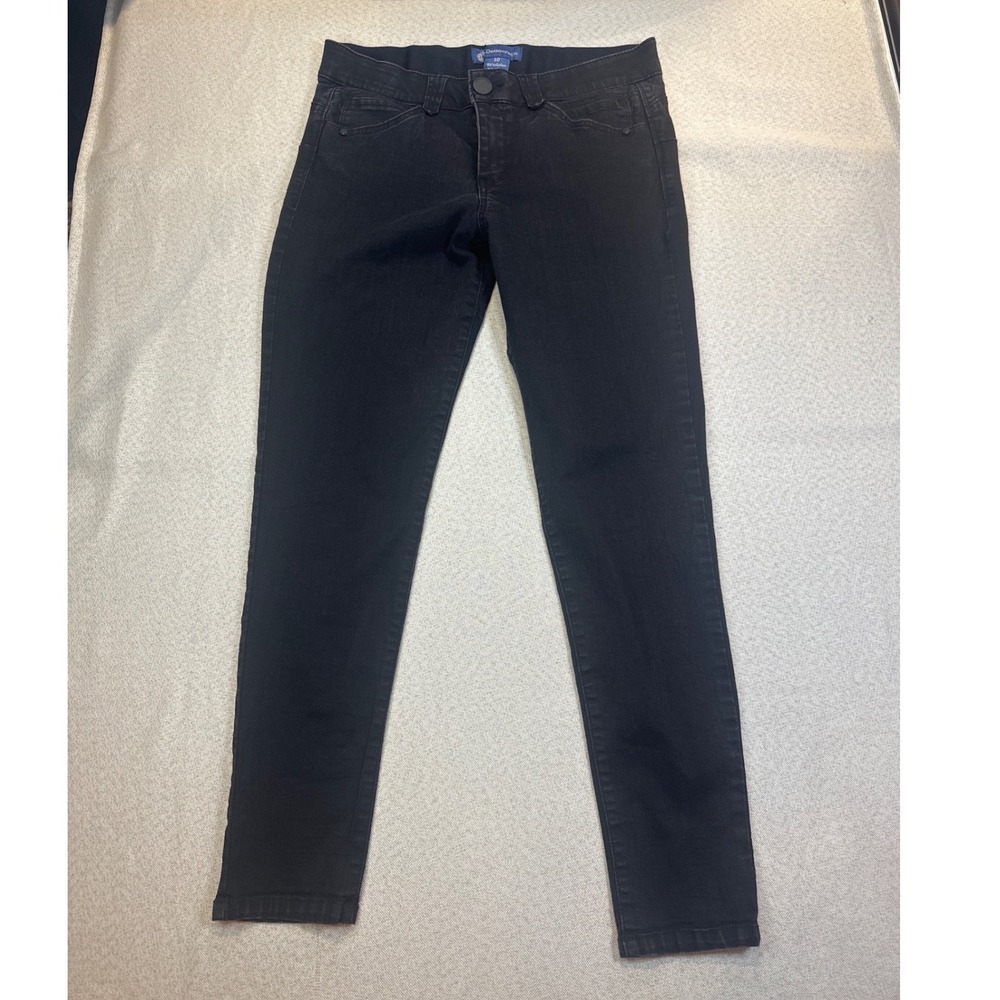 Democracy Skinny Jeans Womens 10 Black Cotton Blend Stretch Absolution Classic